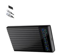 YIZITU Caja Externa para Unidades De Disco Duro 2 5" Sin Herramientas USB 3.2 Gen1 Pantalla Velocidad Transferencia 5 Gbps Seguimiento La Temperatura del Estado del Disco Caja A