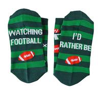 YIZITU Calcetines largos con letras divertidas para hombres y mujeres, calcetines largos para golf, pesca, camping, fútbol, novedad I Would Rather, calcetines de tubo de algodón, calcetines de regalo