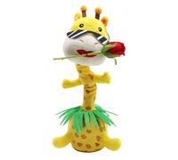 YIZITU Cantando Jirafa Música Eléctrica Juguete Peluche Relleno para Muñeca con 120 Canciones Lindo Juguete para Niños Pequeños De Regalo Niñas De Chicas DEC Baile Muñecas Bailando Muñecas