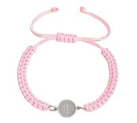 YIZITU Catolicismo Benedicto Cruzado Ajustable Pulsera Tejida a Mano Bautismo Fe Hombres Mujeres Cuerda Tejida Ajustable