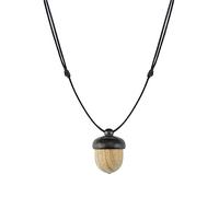YIZITU Collar con colgante de bellota de ébano que se puede desenroscar, collar de cadena ajustable, adornos colgantes de temperamento para hombres y mujeres, collar de cadena ajustable para mujeres y
