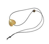 YIZITU Collar largo con colgante de corazón de piel sintética negra, cadena de clavícula, longitud ajustable, para mujer