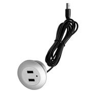 YIZITU Conector de carga integrado de escritorio con puerto USB para escritorio, divisor de línea de datos, enchufe de carga para el hogar