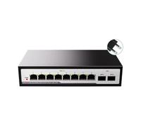 YIZITU Conmutador Base T De 8 Puertos 2 50G 2 Ranuras SFP+ 10G Carcasa Metálica Bajo Consumo Energía Fuente Alimentación Integrada Conmutador Red