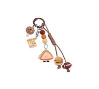 YIZITU Creativo Hamburguesa Galleta Código Propietario Paquete Adición Permanente Colofonia Sustancia Presente Concepto Mezcla Colofonia Llavero Regalo