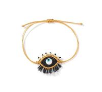 YIZITU Crystal Eye Accent ajustable hecho a mano ligero ajuste cómodo para mujeres y hombres, uso diario, cadena de mano ajustable para parejas, talla única, como se describe