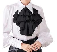 YIZITU Cuello Con Volantes De Varias Transpirable Cuello Desmontable Para Blusas Tops Elegante Todos Los Días Mejora De Cuello Desmontable De Algodón Transpirable