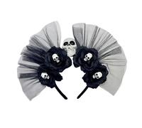 YIZITU Diadema de corona de flores para Halloween, cincos Des Mayoes, disfraz de fiesta Dias Des Los Muerto, tocado de fotografía, accesorios de fotografía para mujer, diadema Dia Los Muerto