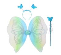 YIZITU Disfraz de hada para niñas con varita de hada y diadema para fiesta de cumpleaños infantil, Halloween, Navidad