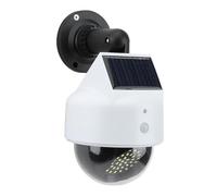 YIZITU Dome Fake Camera Outdoor Simulated Solar Powered CCTV Security Camera with Light for Garden Solar Security Light for Yard