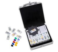 YIZITU Dominó Apilable Colorido con Caja De Almacenamiento Juego De Dominó Portátil para Juegos En Grupo En Interiores Y Exteriores Juego Educativo Preescolar