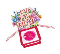 YIZITU Elegant Popup Invitation Card for Mother's Day Handmade Greeting with Envelope Foldable Paper Blessing Cards Paper