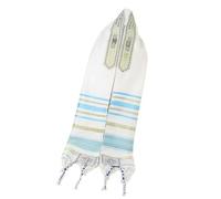 YIZITU Elegante bufanda religiosa para la cabeza, tela suave y aireada, bordes tradicionales hechos a mano, adecuada para oraciones diarias y festivales, bufanda tradicional de culto, azul celeste