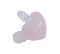 YIZITU Elegante colgante de corazón con alas de cristal hecho a mano para collar, llavero, bolsa, decoración, llavero, cadena de teléfono, accesorios únicos hechos a mano, talla única, como se