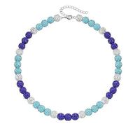 YIZITU Elegante collar de béisbol con cuentas de diamantes de imitación, cadena de clavícula, accesorio atlético para entusiastas del deporte