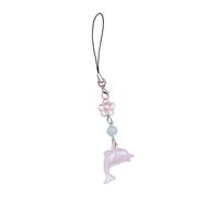 YIZITU Elegante llavero colgante con cuentas de flores para teléfono, cordón Uinque para cámara, accesorio para libros telefónicos y más allá