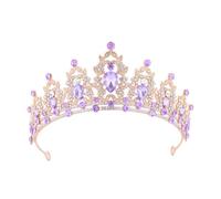 YIZITU Elegantes coronas de cristal, accesorios para el cabello, tiaras para mujer, bodas, fiestas, diamantes de imitación, diadema para novia, joyería para el cabello