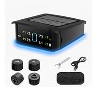 YIZITU External TPMS with Photovoltaic Panel For 4/6 Wheel Automobiles Live Pressure Following ABS Substance Construction Live Tire Pressure Monitoring Structure