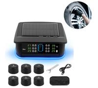 YIZITU External TPMS with Photovoltaic Panel For 4/6 Wheel Automobiles Live Pressure Following ABS Substance Construction Live Tire Pressure Monitoring Structure