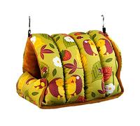 YIZITU Hamaca colgante de invierno para pájaros, para loros, cobertizo, jaula para pájaros, cama escondida, columpio cálido, jaula pequeña para mascotas, juego de hamaca para animales