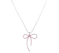 YIZITU Hermoso collar con colgante de lazo que añade un toque a tu aspecto, joyería de moda para mujeres y niñas