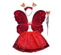 YIZITU Juego de 4 piezas de alas de hadas de ensueño para niñas, fiesta de cumpleaños, Halloween, princesa, cosplay, accesorios