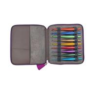 YIZITU Juego de 9 agujas de ganchillo coloridas de 3,5 mm a 8,0 mm, accesorios de ganchillo, juego de ganchos ergonómicos y coloridos