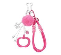 YIZITU Llavero De Felpa Con Espejo Decoración Para Bolsos Práctica Cuerda Tejida Con Diseños De Estrellas De Frutas Accesorio Ligero De Práctico Llavero De Felpa