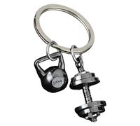 YIZITU Llavero Deportivo Con Diseño De Mancuernas Para Entusiastas Del Fitness Kirsite Regalo Gimnasio Individualizado Resistente Aleación Zinc