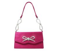 YIZITU Lujoso bolso de mano francés con lazo de diamantes de imitación, bolso de mano de moda para una cena francesa, bolsa de diseño bonito y elegante, d, One Size