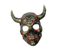 YIZITU Máscara De Demonios De Halloween Cuernos Monstruos De Terror Del Fiesta De Enmascarados Cosplay Enmascarado Para Mascarada Casas Encantadas Decoraciones Mardi Gras