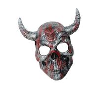YIZITU Máscara De Demonios De Halloween Cuernos Monstruos De Terror Del Fiesta De Enmascarados Cosplay Enmascarado Para Mascarada Casas Encantadas Decoraciones Mardi Gras