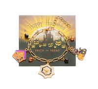 YIZITU Modern Halloween-Themed Alloy Chain Bracelets Adjustable Unisex Jewelry For Gifts & Trendy Outfits Zinc Alloy Halloween Bracelet