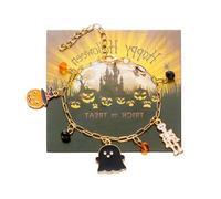 YIZITU Modern Halloween-Themed Alloy Chain Bracelets Adjustable Unisex Jewelry For Gifts & Trendy Outfits Zinc Alloy Halloween Bracelet