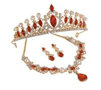 YIZITU Multifuntional Princess Hairpiece Pendant Necklace And Drop Earrings Set Dazzling Jewelry Suitable For All Day Wear Luxury Bridal Jewelry Set With Crystals