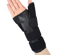 YIZITU Muñequera estabilizadora de nailon transpirable con protector de pulgar, túnel carpiano, férulas de muñeca para pulgar y muñeca, férulas flexibles para pulgar