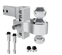 YIZITU Obstáculo De Remolque De Doble Esfera con Tornillos De Bloqueo contra Capacidad De Remolque De 8000 12500 Gancho De Tracción De Aluminio Modificable para Uso Fuerte Obstáculo De Remolque De