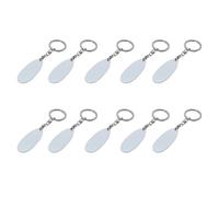 YIZITU Pack Of 10 Blanks Aluminum Metal Keychains For Unique Heat Transfer Designs Sturdy Lightweight Sustainable Promotional Keychain Blanks