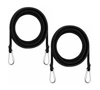 YIZITU Paquete De 2 Almohadillas Flotantes Cuerda Elástica Correas Elásticas para Muelle Barcos Cordón Amarre Seguro con Gancho Aluminio Anclajes para Tienda Campaña Cuerda Elástica