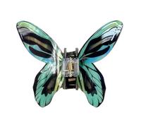 YIZITU Pinza de pelo de mariposa de simulación, elegante pasador de pelo acrílico, accesorio para el pelo para niñas, pinza de resorte, accesorio para el cabello