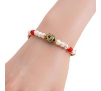 YIZITU Pulsera Ajustable De Inspiración Tibetana Elaborada con Aleación Resistente Y Cuentas Acrílicas Vibrantes para Joyería De Meditación De Yoga Joyería Artesanal Nepalí