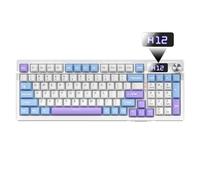 YIZITU Single Manner ABS Keyset Highlighting Low Outline Monochromatic Display Multiple Functional Whirling Processor and Quiet Mechanical Switches Ergonomic ABS Keyset