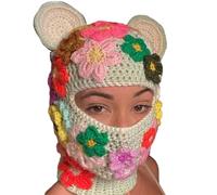 YIZITU Sombrero de punto floral con cuerno, calentador de cuello, sombrero de ladrón para cosplay, fiesta de Halloween, sombreros para hombre