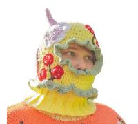 YIZITU Sombrero de punto floral con cuerno, calentador de cuello, sombrero de ladrón para cosplay, fiesta de Halloween, sombreros para hombre