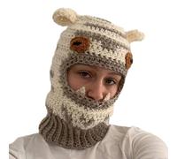 YIZITU Sombrero de punto floral con cuerno, calentador de cuello, sombrero de ladrón para cosplay, fiesta de Halloween, sombreros para hombre