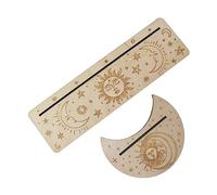 YIZITU Soporte de madera para cartas de tarot, base de fases lunares, soporte para cartas de tarot para entusiastas de adivinación, accesorios de juego