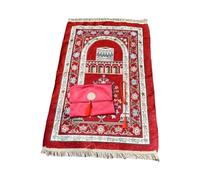 YIZITU Tapete de oración suave y cómodo con cuentas para oraciones diarias para el hogar o la mezquita, antideslizante, alfombra Namaz