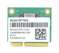 YIZITU Tarjeta De Red Inalámbrica De Triple Banda MT7925 5Ghz/6G Módulo Wifi7 802.11BE 5400mbps Compatible con para Escritorio Adaptador De Red para Juegos De Latencia