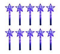 YIZITU Varitas brillantes para conciertos infantiles, palo intermitente LED de cinco puntas, varita de hadas iluminada, suministros para fiestas