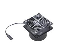 YIZITU Ventilador de conducto en línea de 8 cm, 12 V, 0,33 A, adecuado para cocina, baño, hidroponía, equipo electrónico, taller, ventilación de refrigeración, ventilador de escape con placa de